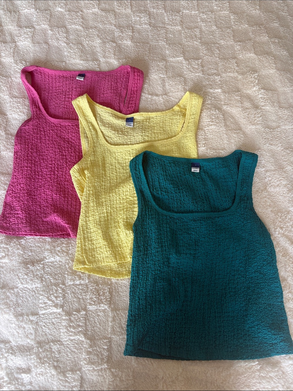 Title: Old Navy Smocked Crinkle Tank Bundle (3) | Size Small | Summer Tops